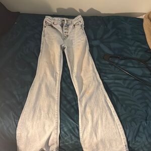 American Eagle Outfitters Blue Wide Leg Flare Jeans